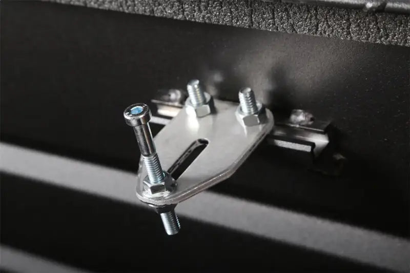 Tool Box Crossover Standard; Gull Wing; Diamond Tread; Black Textured Powder Coated Aluminum; 69-3/4 Inch Length x 20
