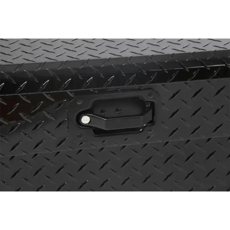 Tool Box Crossover Standard; Single Lid; Diamond Tread; Black Textured Powder Coated Aluminum; 69-3/4 Inch Length x 20