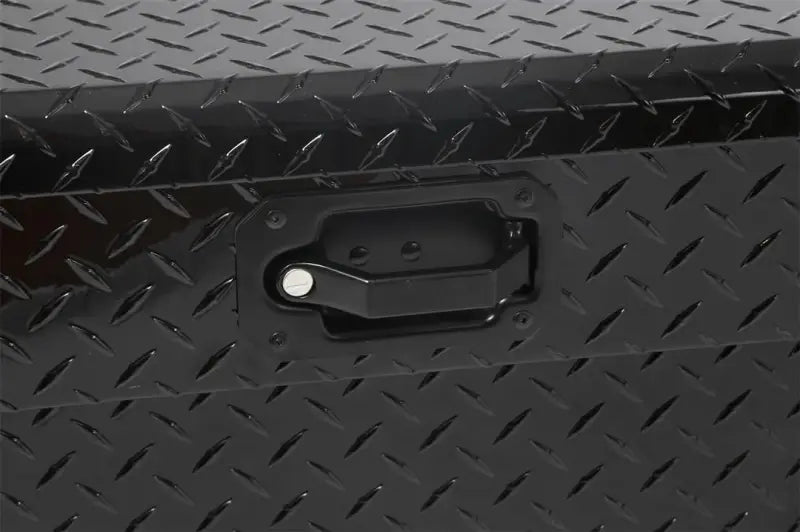 Tool Box Crossover Standard; Single Lid; Diamond Tread; Black Textured Powder Coated Aluminum; 69-3/4 Inch Length x 20