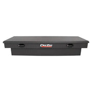 Tool Box Crossover Standard; Single Lid; Diamond Tread; Black Textured Powder Coated Aluminum; 69-3/4 Inch Length x 20