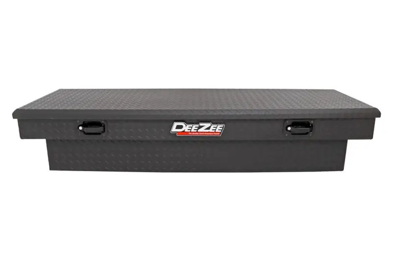 Tool Box Crossover Standard; Single Lid; Diamond Tread; Black Textured Powder Coated Aluminum; 69-3/4 Inch Length x 20