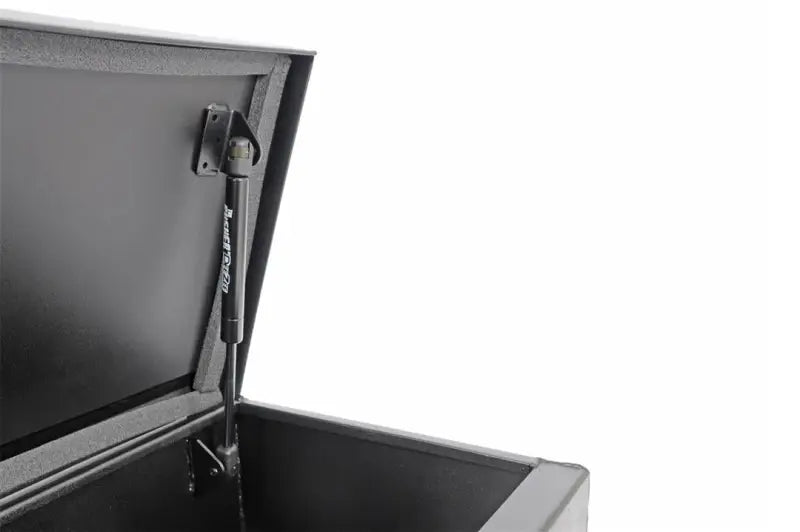 Tool Box Side Mount; Single Lid; Black Textured Powder Coated Steel; 48 Inch Length x 12.75 Width 10 Height; 3 Cubic