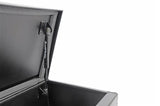 Tool Box Side Mount; Single Lid; Black Textured Powder Coated Steel; 48 Inch Length x 12.75 Width 10 Height; 3 Cubic
