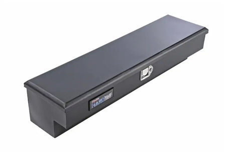 Tool Box Side Mount; Single Lid; Black Textured Powder Coated Steel; 48 Inch Length x 12.75 Width 10 Height; 3 Cubic
