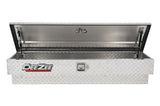 Tool Box Side Mount; Single Lid; Diamond Tread; Silver; Aluminum; 48 Inch Length x 12.75 Width 10 Height; 3 Cubic Foot
