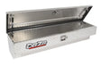 Tool Box Side Mount; Single Lid; Diamond Tread; Silver; Aluminum; 48 Inch Length x 12.75 Width 10 Height; 3 Cubic Foot