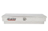 Tool Box Side Mount; Single Lid; Diamond Tread; Silver; Aluminum; 48 Inch Length x 12.75 Width 10 Height; 3 Cubic Foot