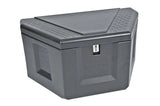 Tool Box Triangle Trailer; Single Lid; Diamond Tread; Black; Plastic; 36 Inch (Back)/18.25 (Front) Width x 18.75 Length