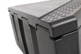 Tool Box Triangle Trailer; Single Lid; Diamond Tread; Black; Plastic; 36 Inch (Back)/18.25 (Front) Width x 18.75 Length