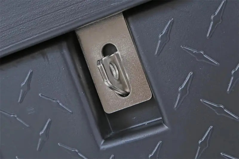 Tool Box Triangle Trailer; Single Lid; Diamond Tread; Black; Plastic; 36 Inch (Back)/18.25 (Front) Width x 18.75 Length