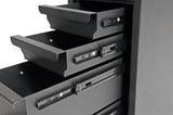 Tool Box Wheel Well With 5 Drawers; Smooth; Black Powder Coated Steel; 20.5 Inch Length x 8.5 Width 18.88 Height; 1.9