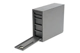 Tool Box Wheel Well With 5 Drawers; Smooth; Black Powder Coated Steel; 20.5 Inch Length x 8.5 Width 18.88 Height; 1.9