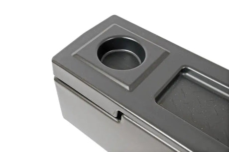 Tool Box Wheel Well; Single Reversible Lid; Black; Polyethylene; 37 Inch Top Length/ 14 Bottom Length x 7.75 Width 19.5