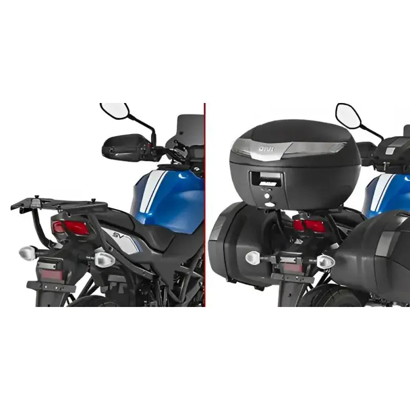 Motorcycle with matte black Top Case Hardware and without luggage cases for RV parts & accessories