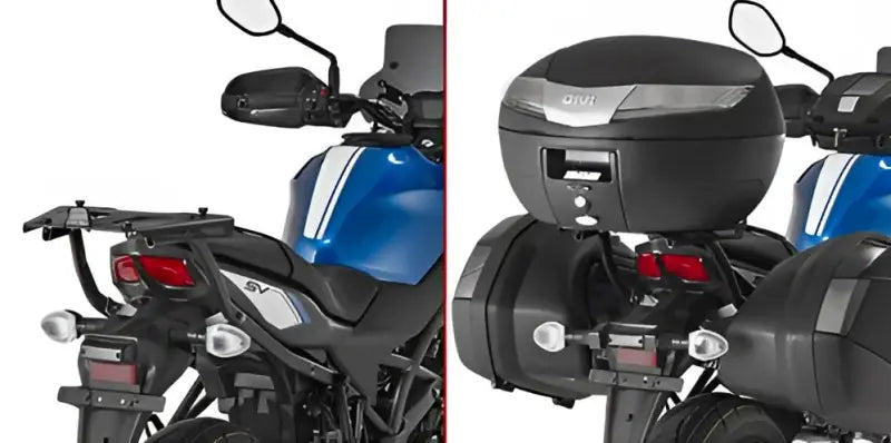 Motorcycle with matte black Top Case Hardware and without luggage cases for RV parts & accessories