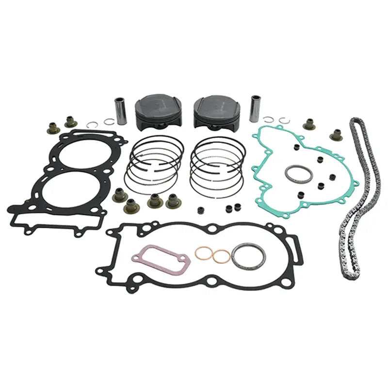 Complete engine rebuild kit with pistons, gaskets, rings, timing chain for RV & truck parts