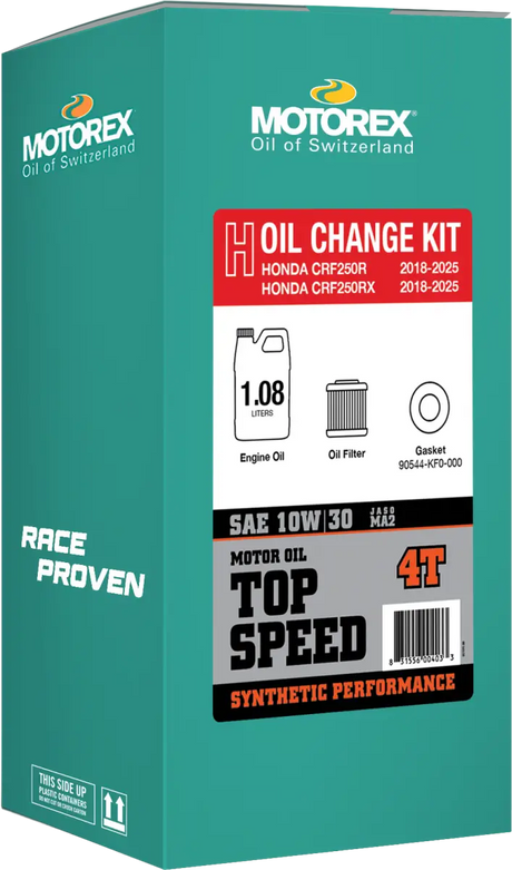Top Speed Oil Change Kit 1.08l 10w/30 Hon - MOTOREX