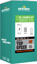Top Speed Oil Change Kit 0.90l 10w/40 Kaw - MOTOREX