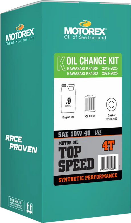Top Speed Oil Change Kit 0.90l 10w/40 Kaw - MOTOREX