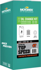 Top Speed Oil Change Kit 0.80l 10w/40 Kaw - MOTOREX