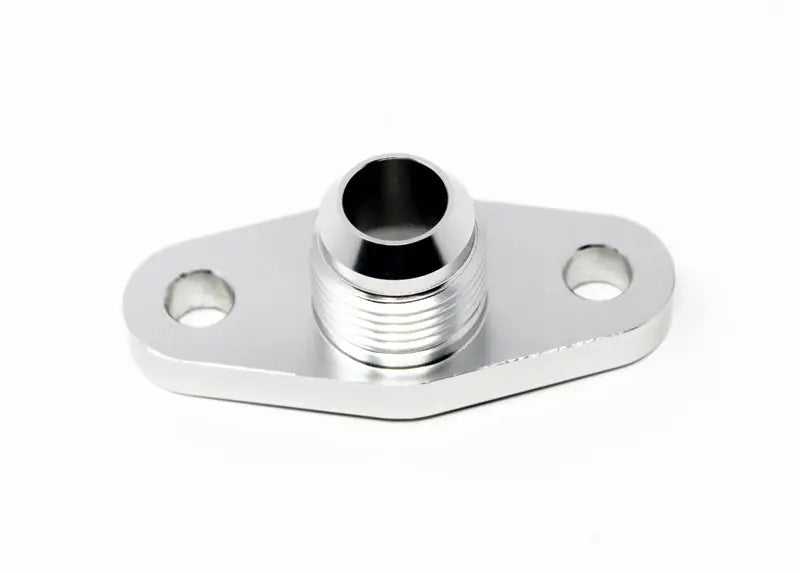 Torque Solution Torque Solution Billet Offset Oil Drain Flange w/ Integrated -10AN Flange: T3/T4 & PTE/Borg Turbo