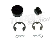 Black polyurethane kia forte torque solution shifter bushings with retaining clips