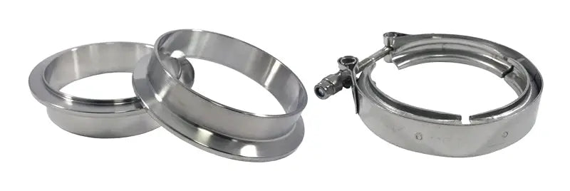 Torque Solution Torque Solution Stainless Steel V-Band Clamp & Flange Kit - 3in (76mm)