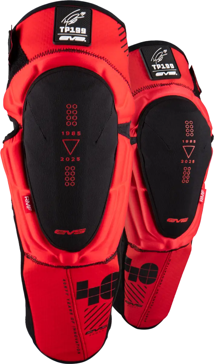 Tp199 Knee/Shin Guard Pair Le 40th Anniv Red Lg/Xl - EVS