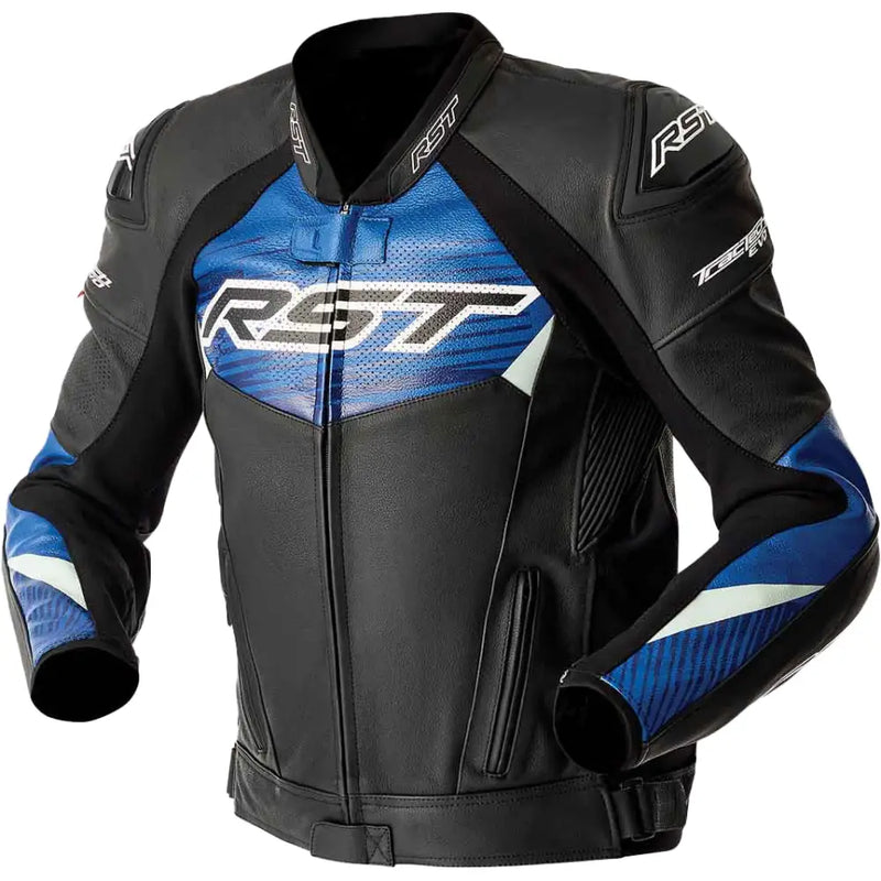 Tractech Evo D3o Jacket Blk/Blue Leather Md