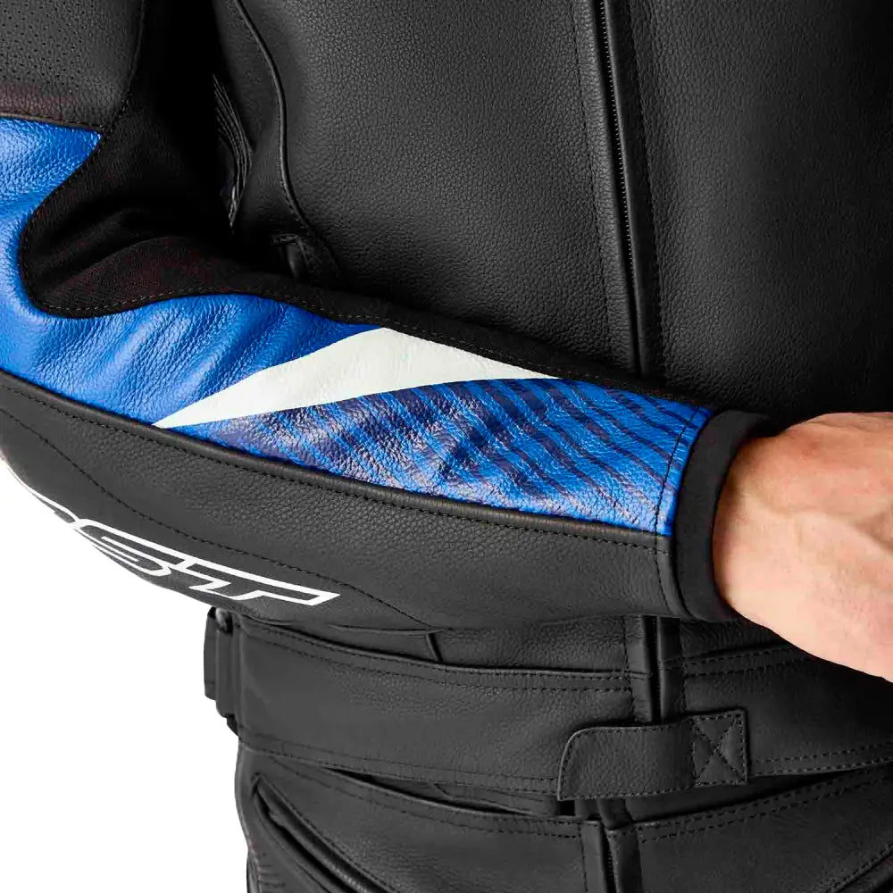 Tractech Evo D3o Jacket Blk/Blue Leather Md