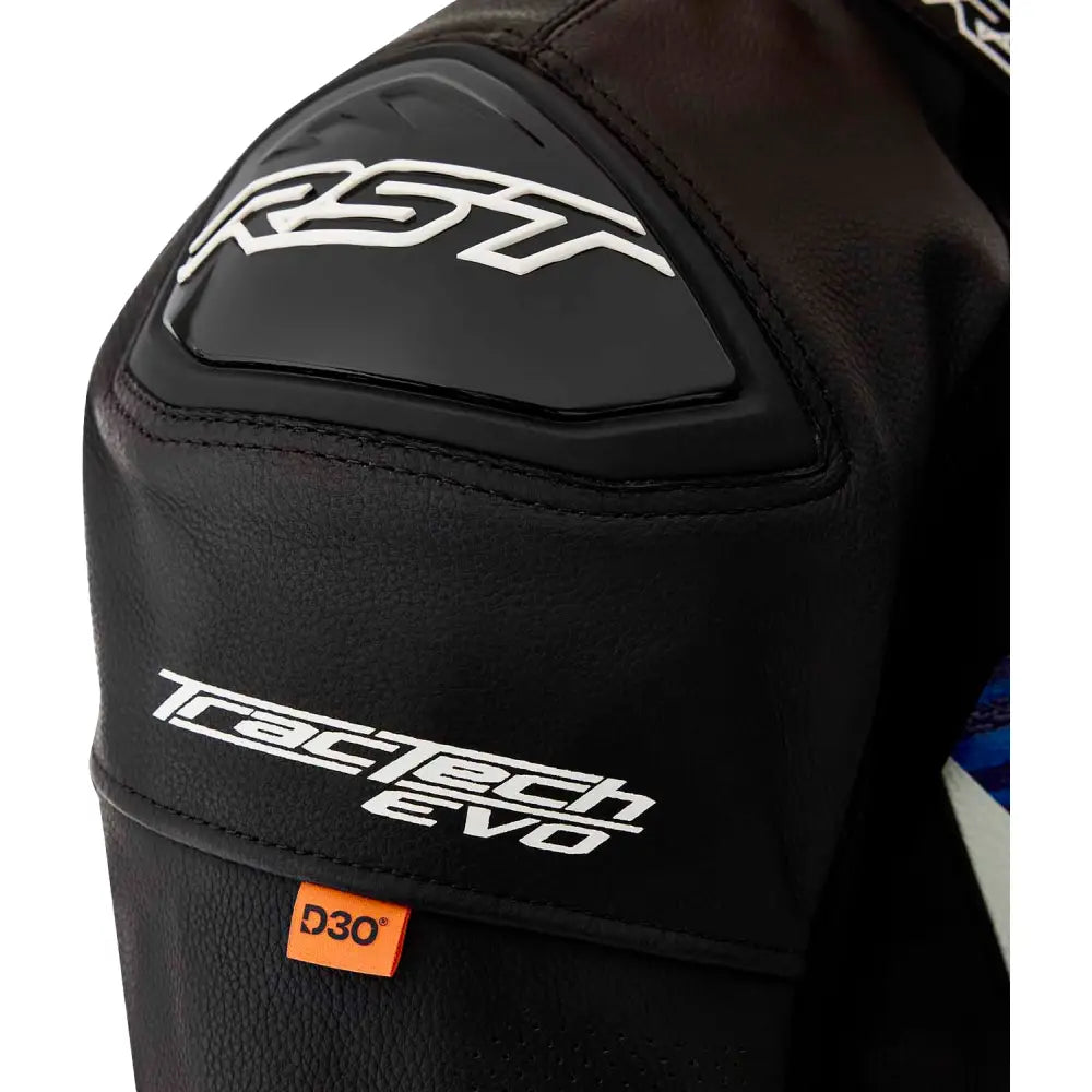 Tractech Evo D3o Jacket Blk/Blue Leather Sm