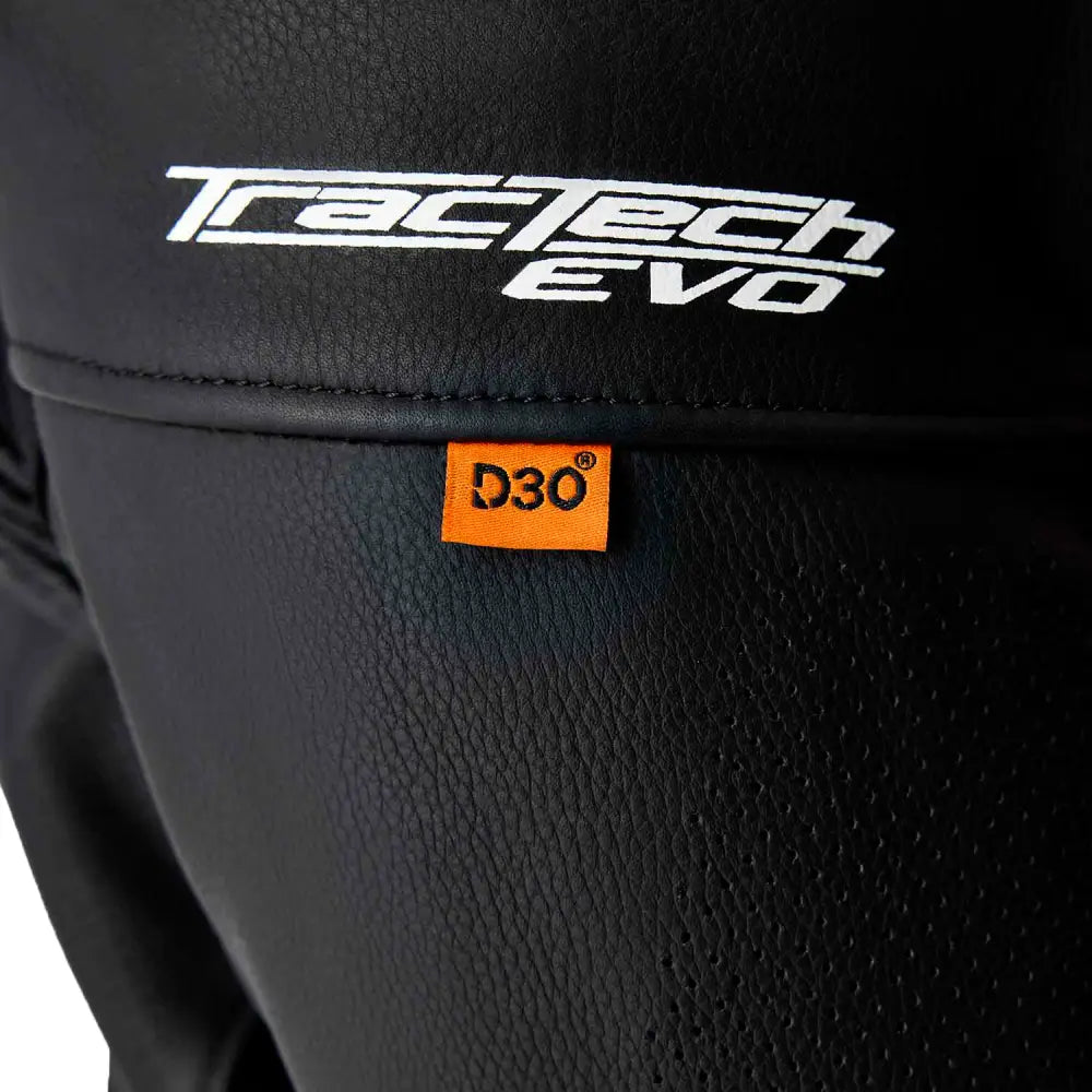 Tractech Evo D3o Jacket Blk/Flo Red Leather Lg