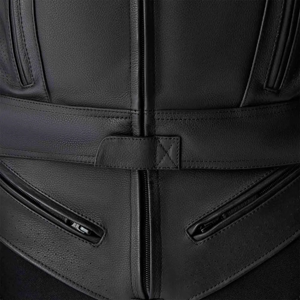 Tractech Evo D3o Jacket Blk/Flo Red Leather Lg