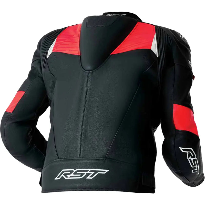Tractech Evo D3o Jacket Blk/Flo Red Leather Lg