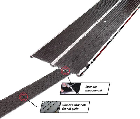 Traction Bar 90 for Moto Ramp Pro with modular black snow matting and low pro grip