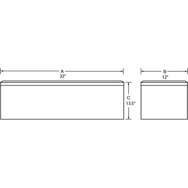 Tradesman Aluminum ATV Flush Mount Storage Box (32in.) - Black - 288271BK