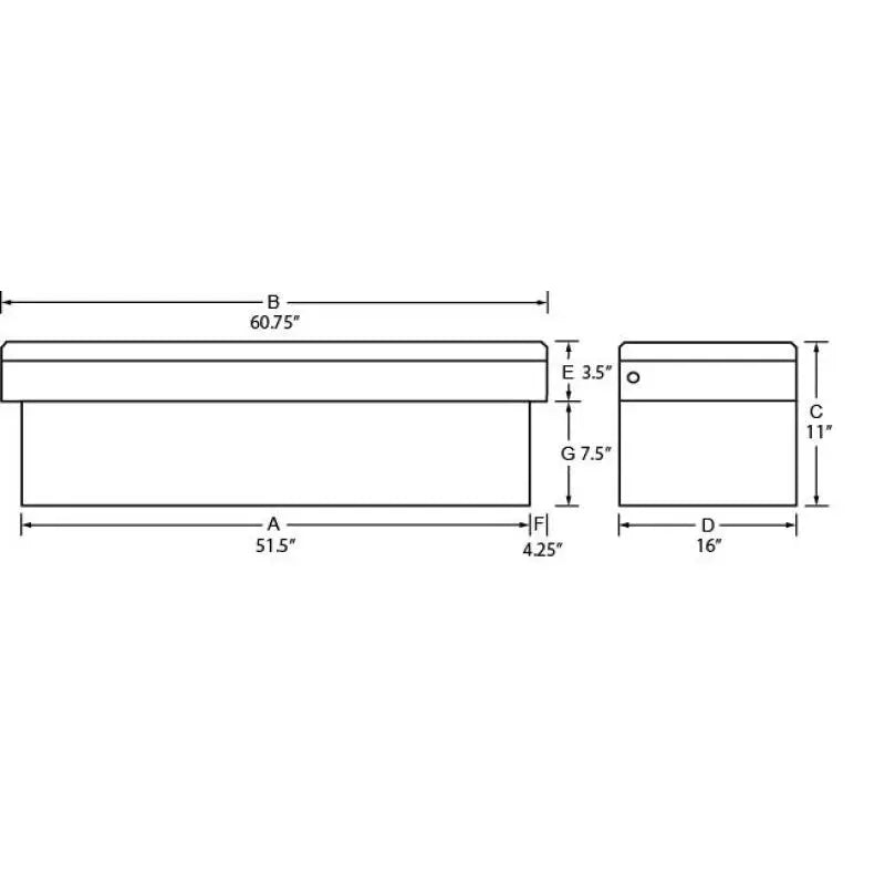Tradesman Aluminum Economy Cross Bed Low-Profile Truck Tool Box (60in.) - Black - 7111002LP