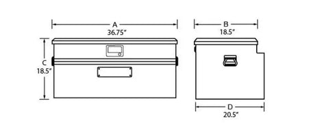 Tradesman Aluminum Flush Mount Truck Tool Box (36in.) - Black - & Automotive