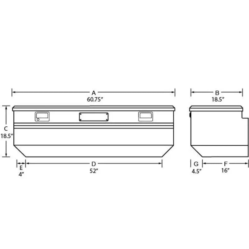 Tradesman 79460T Tradesman Aluminum Flush Mount Truck Tool Box (60in.) - Black - 79460T
