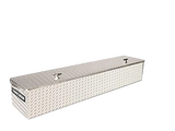 Bright Tradesman Aluminum Flush Mount Truck Tool Box with diamond plate design