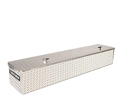 Bright Tradesman Aluminum Flush Mount Truck Tool Box with diamond plate design