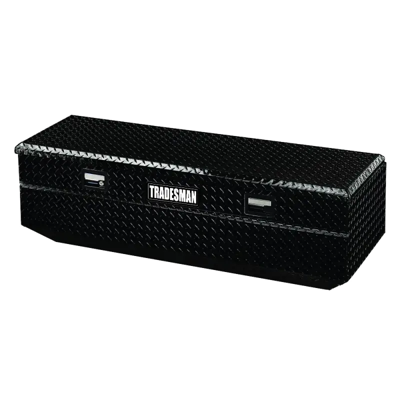 Black diamond plate aluminum tool box for trucks, tradesman aluminum flush mount style