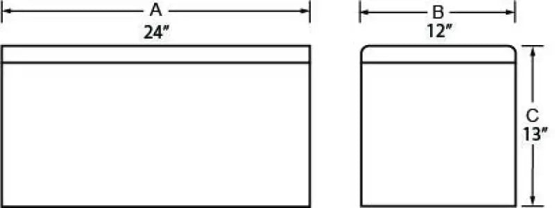 Tradesman Aluminum Heavy Duty Cooler with labeled rectangular dimensions for tough jobs