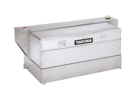 Aluminum diamond plate truck storage tank combo for liquid storage and fuel needs