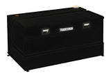 Black tradesman tool chest with liquid storage tank combo for secure storage