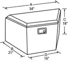 Tradesman Aluminum Trailer Tongue Storage Box (16in.) - Black - Truck & Automotive