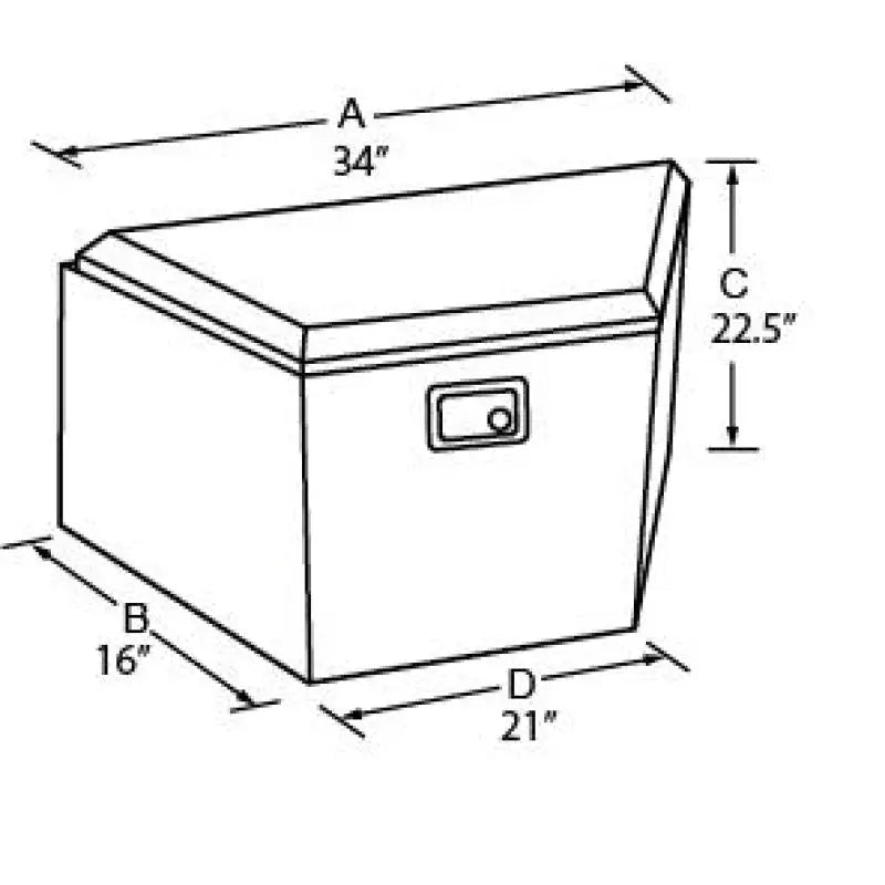 Tradesman Aluminum Trailer Tongue Storage Box (21in.) - Black - 76134T