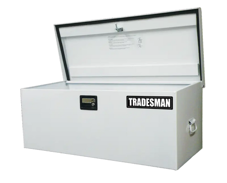 Tradesman Steel Job Site Box/Chest (Light Duty/Large) (42.75in.) - White - Truck & Automotive