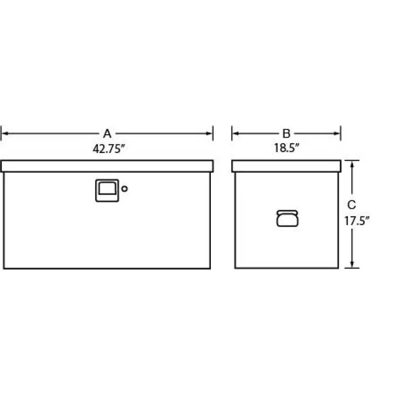 Tradesman Steel Job Site Box/Chest (Light Duty/Large) (42.75in.) - Black - 78048