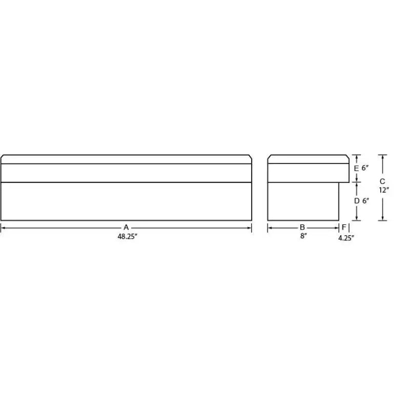 Tradesman Steel Side Bin Truck Tool Box (48in.) - Black - 76748
